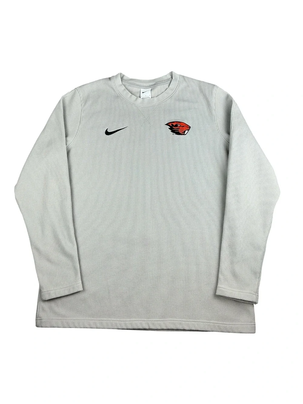 Nike Team Issue Oregon State Beavers Waffle Knit Thermal Long-Sleeve On Field L